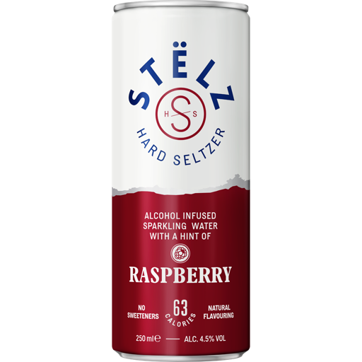 STELZ HARD RASPBERRY BLIK - 12X 25 CL